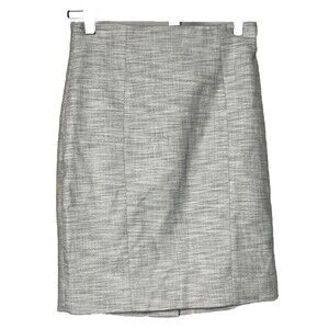 Banana Republic Straight Office Pencil Skirt 2 Preppy Heather Cream Career Style